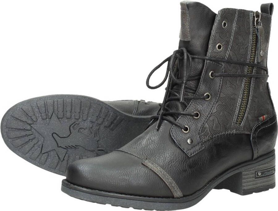 Mustang Veterschoenen Hoog Veterschoenen Hoog zwart