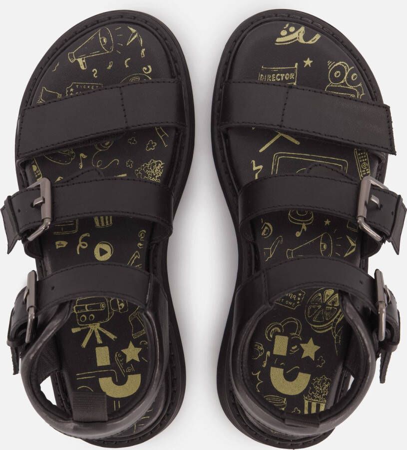 Muyters Sandalen zwart Leer