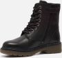 Muyters Enkellaarsjes Dames Veterboots dames Leer Zwart - Thumbnail 6