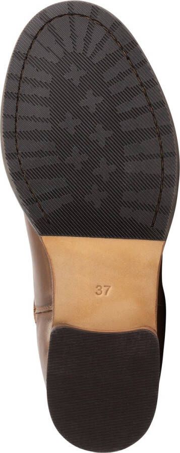 Mysa Ambrozia Dames Leren Enkellaarzen Nette Chelsea boots Cognac Bruin Leer