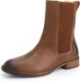 Mysa Ambrozia Dames Leren Enkellaarzen Nette Chelsea boots Cognac Bruin Leer - Thumbnail 9