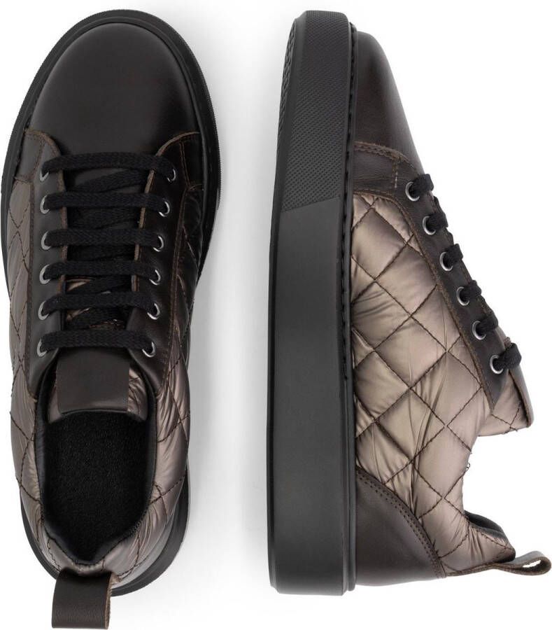 Mysa Lanthe Leren Damessneakers Veterschoenen Brons Leer - Foto 4