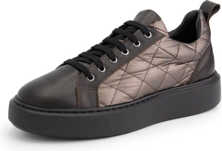 Mysa Lanthe Leren Damessneakers Veterschoenen Brons Leer - Foto 7