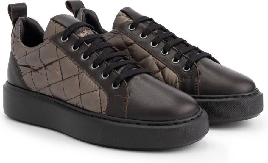 Mysa Lanthe Leren Damessneakers Veterschoenen Brons Leer - Foto 8