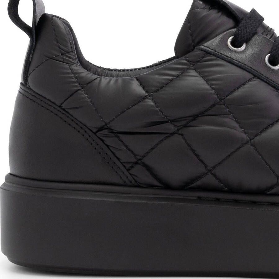 Mysa Lanthe Leren Damessneakers Veterschoenen Zwart Leer - Foto 2
