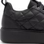 Mysa Lanthe Leren Damessneakers Veterschoenen Zwart Leer - Thumbnail 2