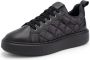 Mysa Lanthe Leren Damessneakers Veterschoenen Zwart Leer - Thumbnail 5