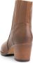 Mysa Pentas Dames Leren Enkellaarzen Nette Chelsea boots op hak Cognac Bruin Leer - Thumbnail 10
