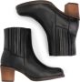 Mysa Pentas Dames Leren Enkellaarzen Nette Chelsea boots op hak Zwart Leer - Thumbnail 5