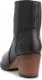 Mysa Pentas Dames Leren Enkellaarzen Nette Chelsea boots op hak Zwart Leer - Thumbnail 8
