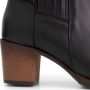 Mysa Pentas Dames Leren Enkellaarzen Nette Chelsea boots op hak Zwart Leer - Thumbnail 10