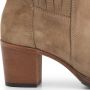 Mysa Pentas Suede Dames Leren Enkellaarzen Nette Chelsea boots op hak Taupe Suede Leer - Thumbnail 7