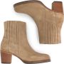 Mysa Pentas Suede Dames Leren Enkellaarzen Nette Chelsea boots op hak Taupe Suede Leer - Thumbnail 9