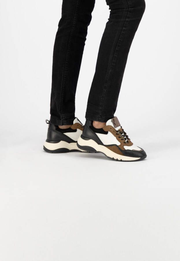 Mysa Rodanthe Leren damessneakers Wit Bruin