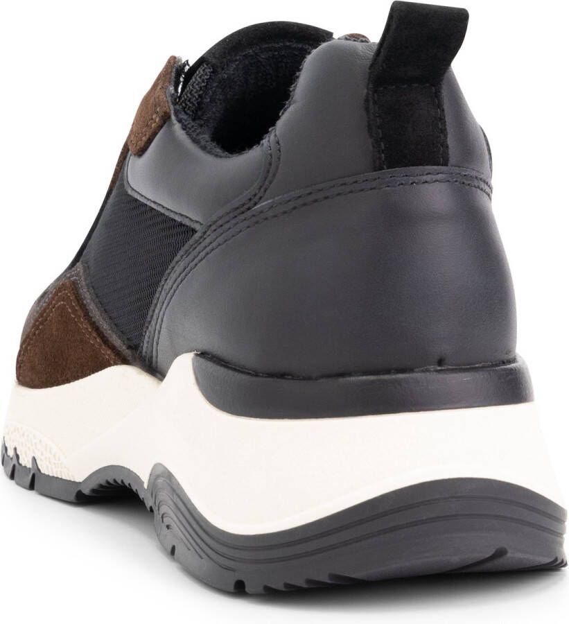 Mysa Rodanthe Leren damessneakers Zwart Bruin - Foto 2