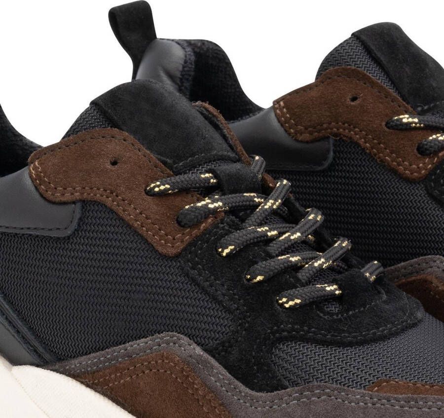Mysa Rodanthe Leren damessneakers Zwart Bruin - Foto 6
