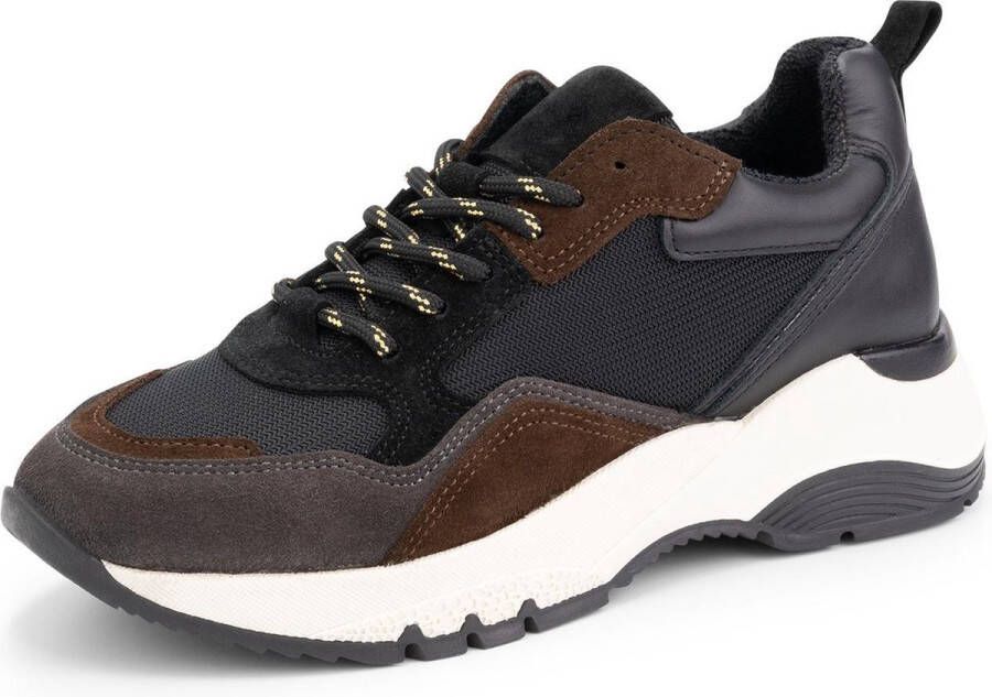 Mysa Rodanthe Leren damessneakers Zwart Bruin - Foto 7
