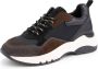 Mysa Rodanthe Leren damessneakers Zwart Bruin - Thumbnail 7