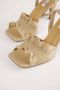 NA-KD NA KD Ruffled Vrouwen Sandalen 37 Beige - Thumbnail 5