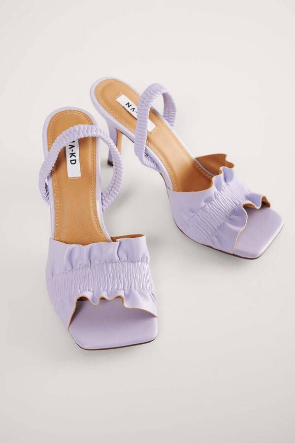 NA-KD Ruffled Vrouwen Sandalen Lilac