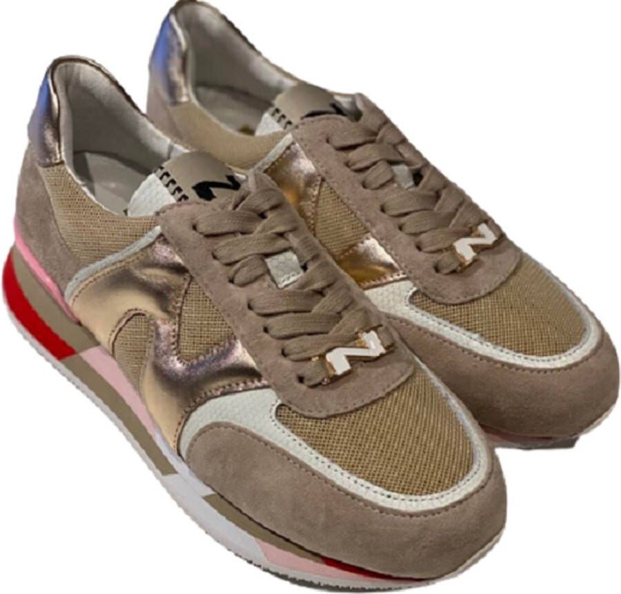 Nathan-Baume SNEAKER 231-NS31-01 BEIGE ROZE ROOD