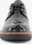 Natuform dames veterschoenen met croco print Zwart Maat Uitneembare zool38 - Thumbnail 3