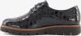 Natuform dames veterschoenen met croco print Zwart Maat Uitneembare zool38 - Thumbnail 5
