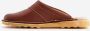 Natuform leren heren pantoffels Bruin Sloffen Uitneembare zool - Thumbnail 6