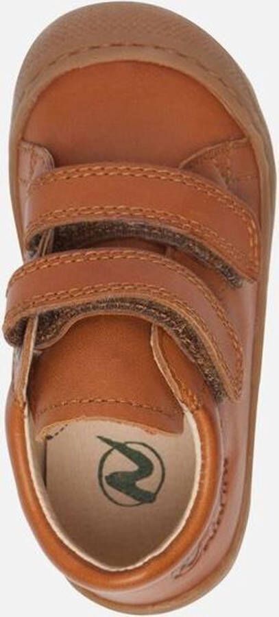 Naturino Cocoon Wool Mt 25 velcro's bumper warme effen lederen sneakers cognac - Foto 6