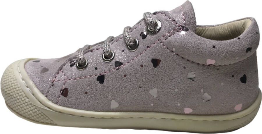 Naturino Cocoon- veter bumper hartjes lederen schoenen Roze