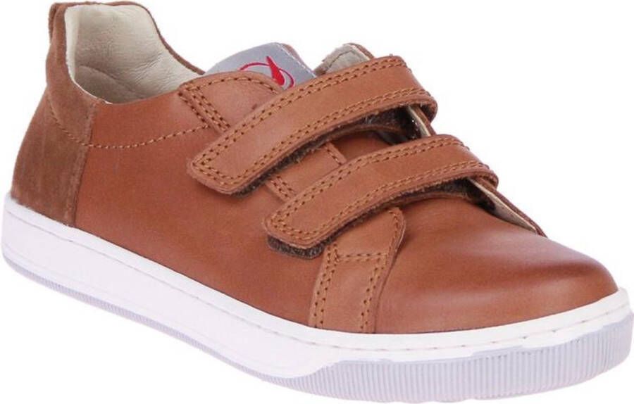 Naturino Caleb velcro's effen lederen schoenen- Cognac - Foto 2