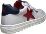 Naturino Hess velcro rode ster lederen sneakers wit navy - Thumbnail 4