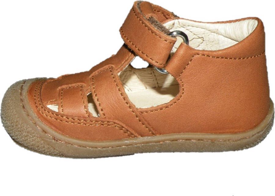 Naturino velcro bumper gesloten lederen sandalen Wad cognac - Foto 5