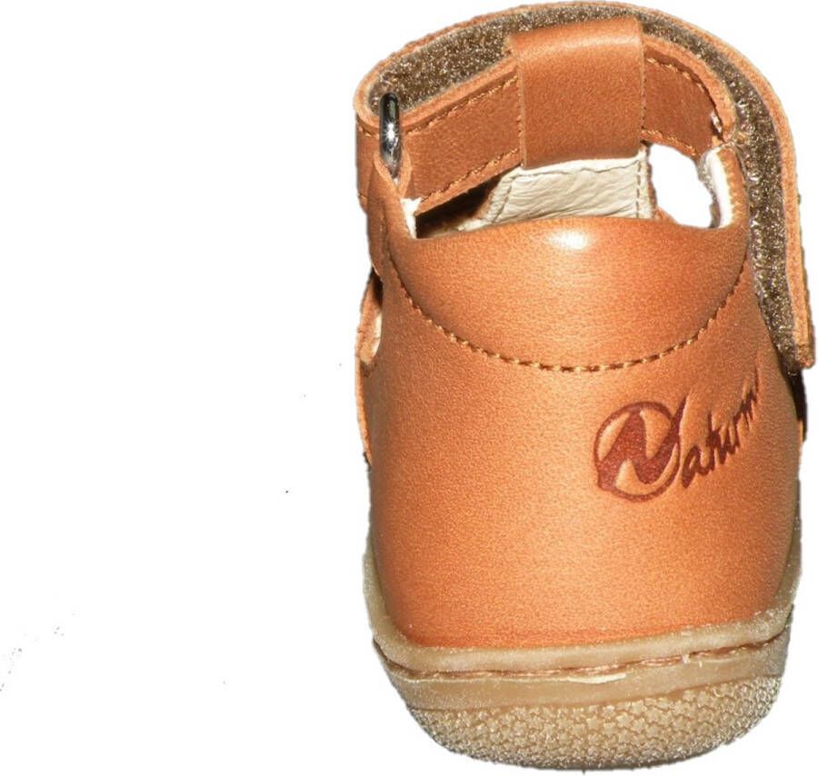Naturino velcro bumper gesloten lederen sandalen Wad cognac - Foto 6