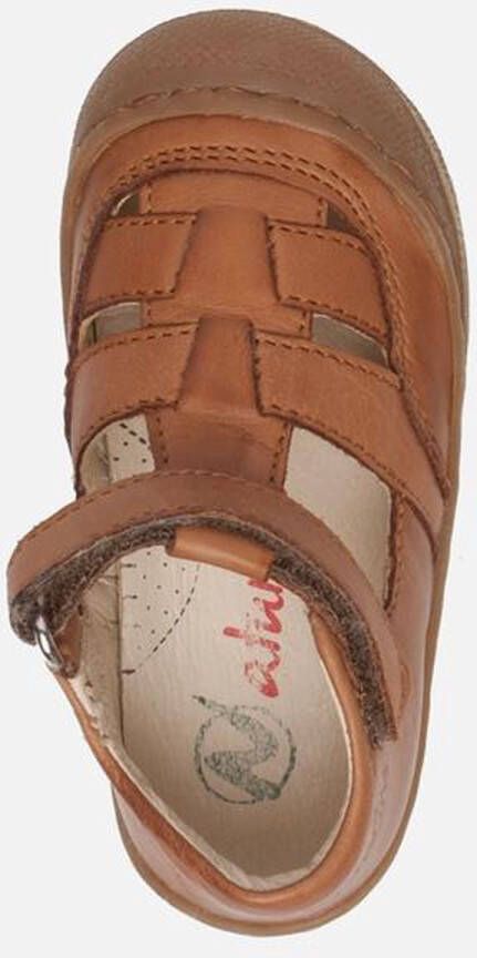 Naturino velcro bumper gesloten lederen sandalen Wad cognac - Foto 7