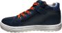 Naturino -Snip High veter rits hoge lederen sneakers navy orange - Thumbnail 2