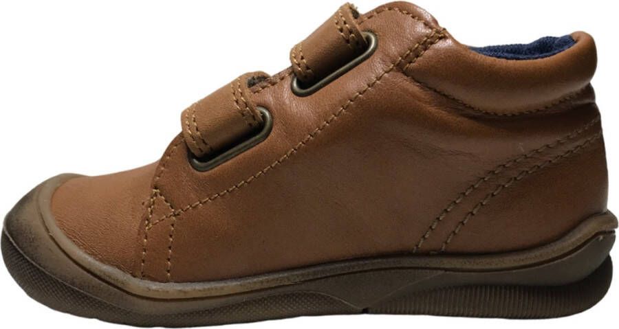 Naturino Teke velcro bumper effen hoge schoenen- cognac