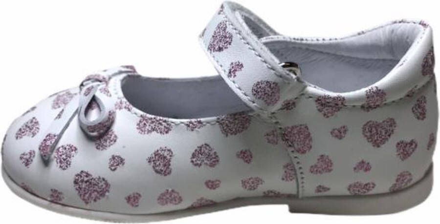 Naturino velcro ballerina 4524 wit roze - Foto 2