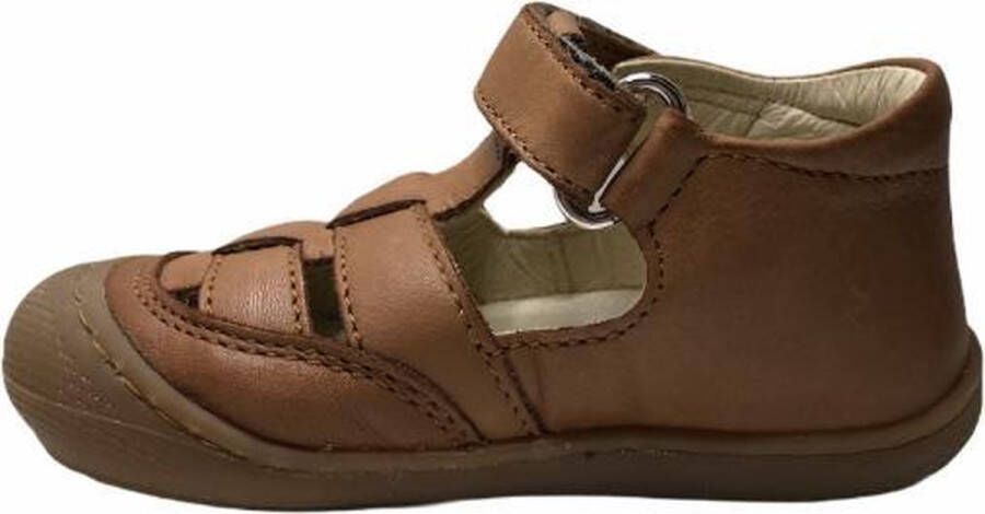 Naturino velcro bumper gesloten lederen sandalen Wad cognac