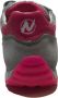 Naturino velcro's lederen sportieve sneakers Sammy grijs fuxia - Thumbnail 3