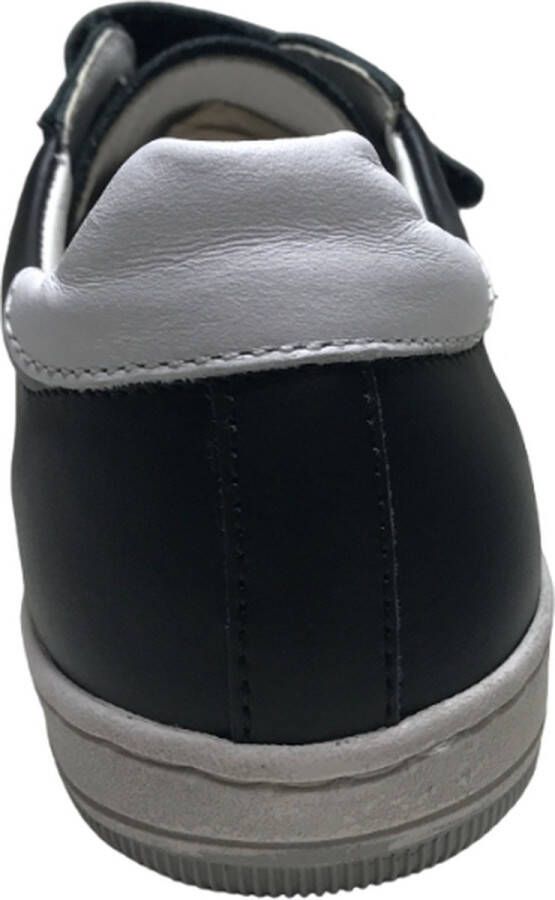 Naturino velcro's ster lederen sneakers Andy zwart wit