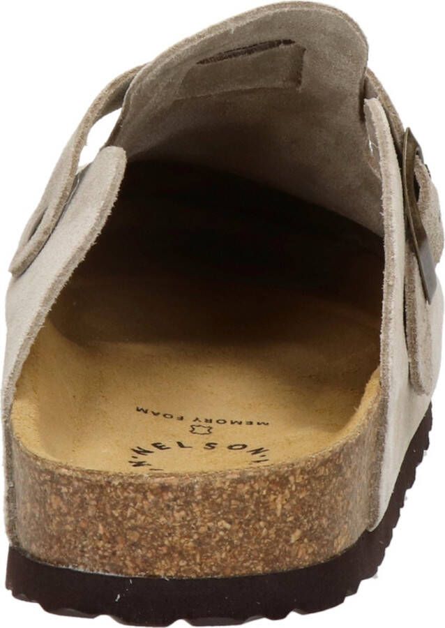 Nelson heren clog Taupe