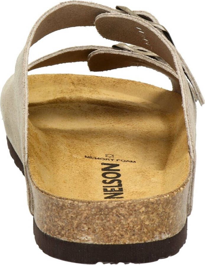 Nelson heren slipper Taupe