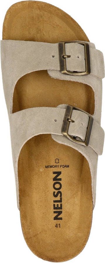 Nelson heren slipper Taupe