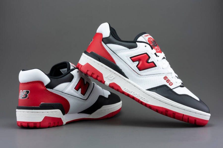 New Balance 550 White Red Black BB550HR1 ZWART Schoenen