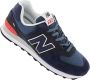 New Balance Classic 574 Heren Sneakers Sportschoenen schoenen Navy Blauw ML574EAE - Thumbnail 12