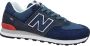 New Balance Classic 574 Heren Sneakers Sportschoenen schoenen Navy Blauw ML574EAE - Thumbnail 9