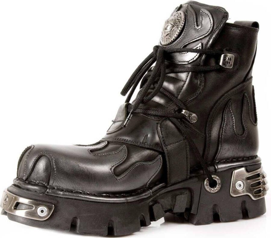 New Rock Enkellaars M-288-S2 Zwart Grijs