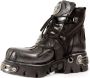 New Rock Enkellaars M-288-S2 Zwart Grijs - Thumbnail 3