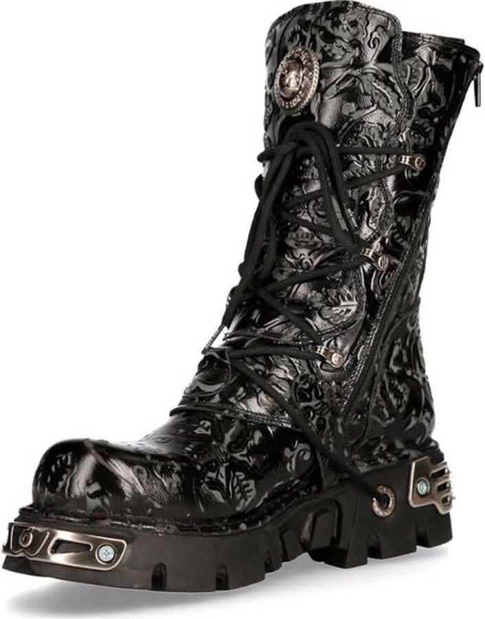 Newrock M.391-S4 vintage flower Gothic boots black (40) - Foto 2